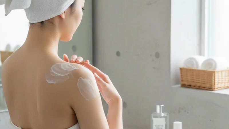 説明：正しい姿勢で椅子に座る女性、または自分に合ったブラジャーを選んでいるシーン