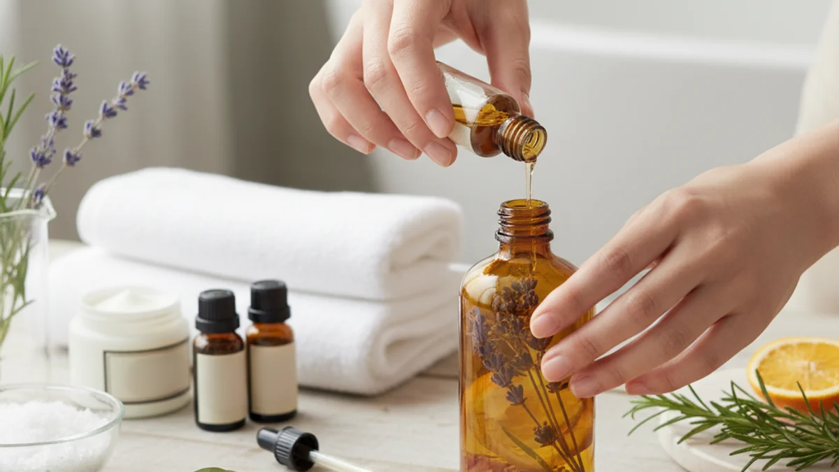 【簡単】バスオイルの作り方｜アロマで癒やされる自家製入浴剤のレシピと効果