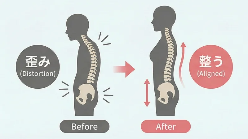 骨格の構造と歪みの改善