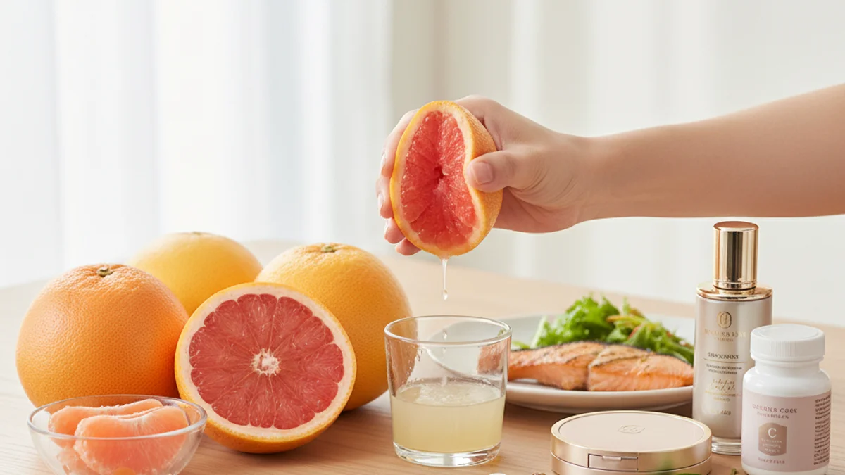 「食べる美容液」グレープフルーツの真価。抗糖化・脂肪燃焼を叶える大人の活用術