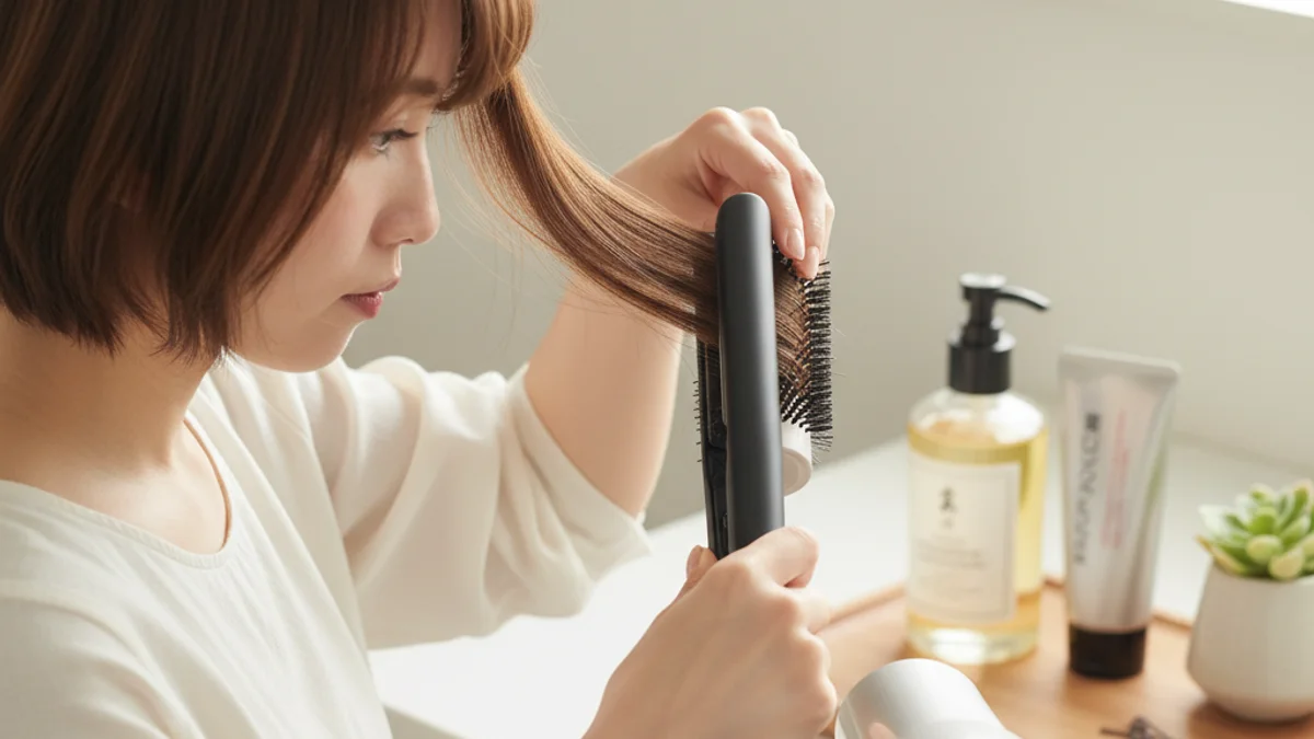 ショートヘア向け！斜め前髪の上手な流し方｜アイロン・ドライヤーでの作り方